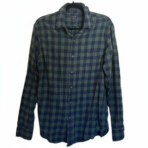 J.Crew - Classic Flannel Shirt Navy/Green Medium